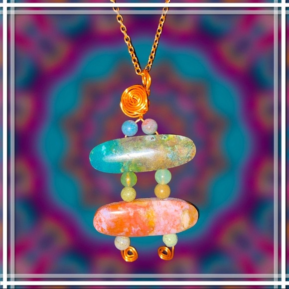 Set of 8 NEW Genuine Gemstone Pendants With Assorted Settings & Necklaces - Picture 9 of 14